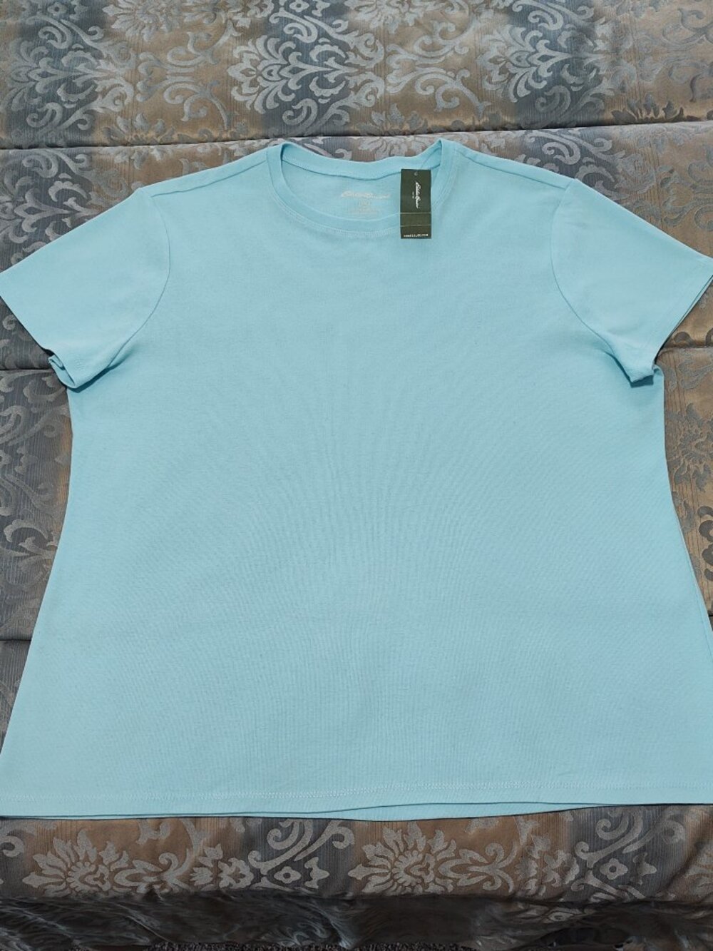 Eddie Bauer ladie's pale blue short sleeve t-shirt, NWTs, size XXL
